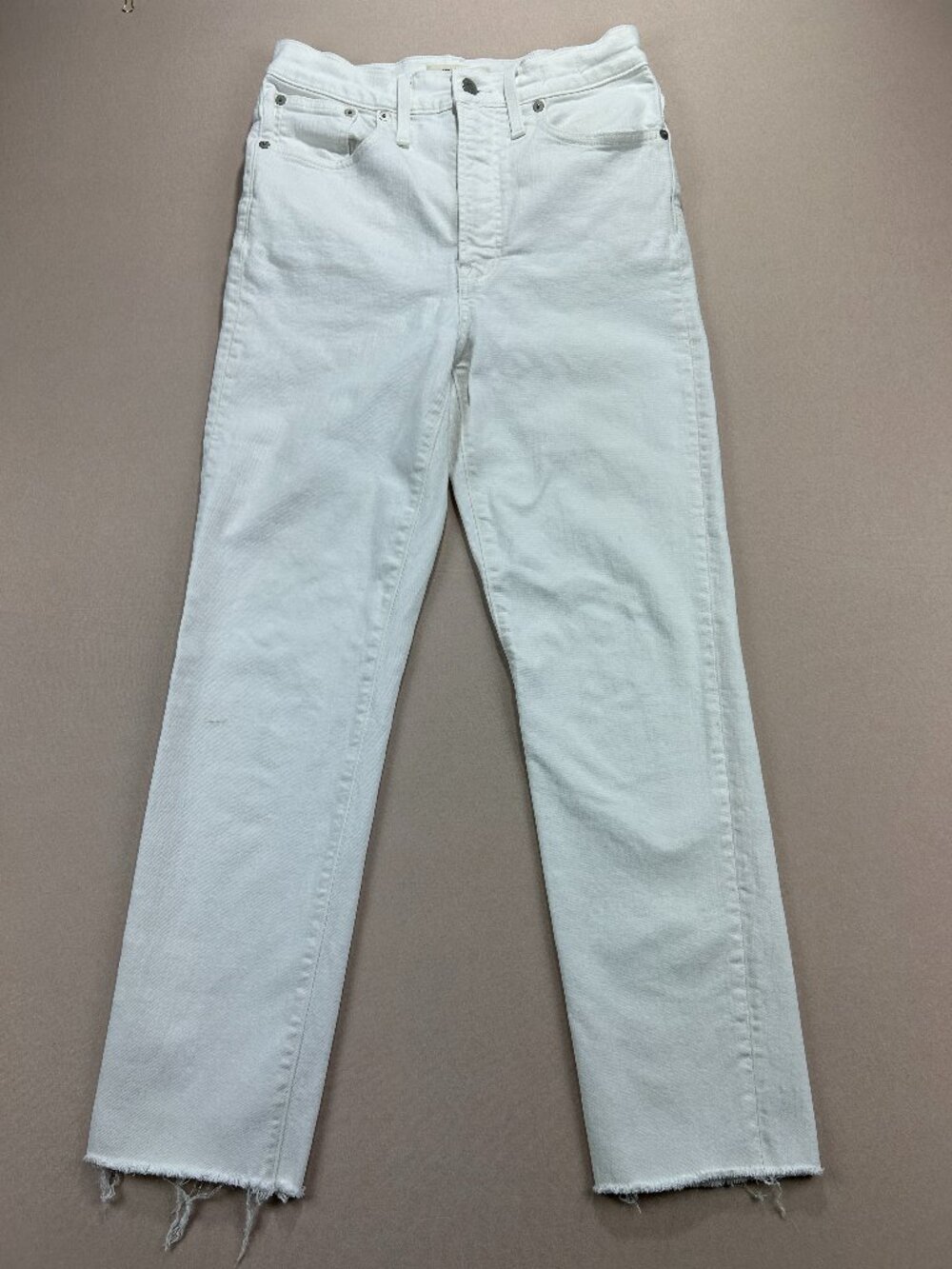Madewell Jeans Women's Size 27 White Denim The Perfect Vintage Crop Stretch